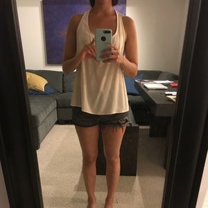 Gorgeous Ramona La Rue open back silk shirt